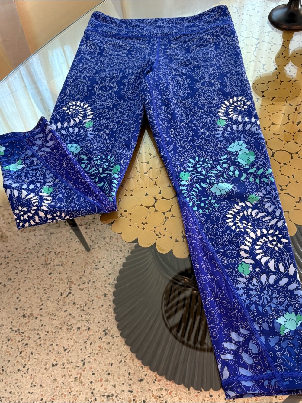 JOHNNY WAS Blue Wild Flower Be Active 2 piece Matching SET! Excellent condition - Picture 6 of 11